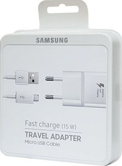 Samsung Ladegerät mit USB-A Anschluss und Kabel USB-C Weißs (ETA-U50EWE + EP-DN930CWE)
