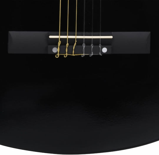vidaXL Κλασική Κιθάρα 4/4 Set Black