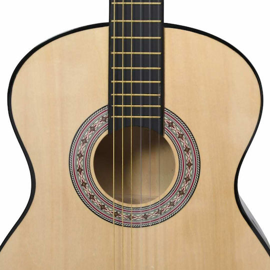 vidaXL Κλασική Κιθάρα 3/4 Παιδική Set Light Wood