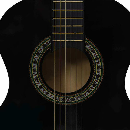 vidaXL Klassisch Gitarre 1/2 für Kinder mit Tasche Schwarz