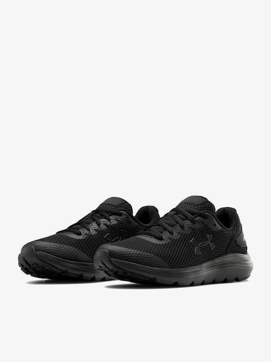 Surge 2 Kids Sports Shoes Running with Laces Black