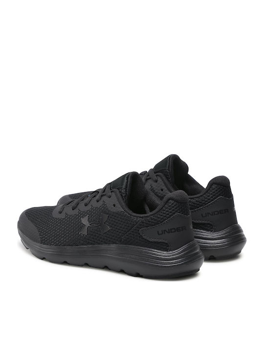 Surge 2 Kids Sports Shoes Running with Laces Black