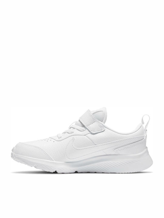 Varsity Leather PSV Kids Sports Shoes Running with Hoop & Loop Closure White