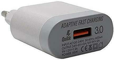 Ldnio Mobile Phone Charger with USB-A Output Port and micro USB Cable 18W Quick Charge 3.0 White