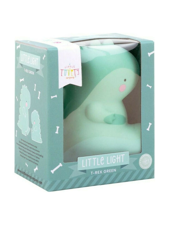 A Little Lovely Company Led Kids Decorative Lamp Little T Rex Din Green