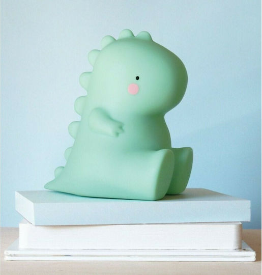 A Little Lovely Company Led Kids Decorative Lamp Little T Rex Din Green