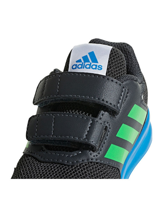 Altarun Altarun Kids Sports Shoes Running with Hoop & Loop Closure Carbon / Vivid Green / Bright Blue