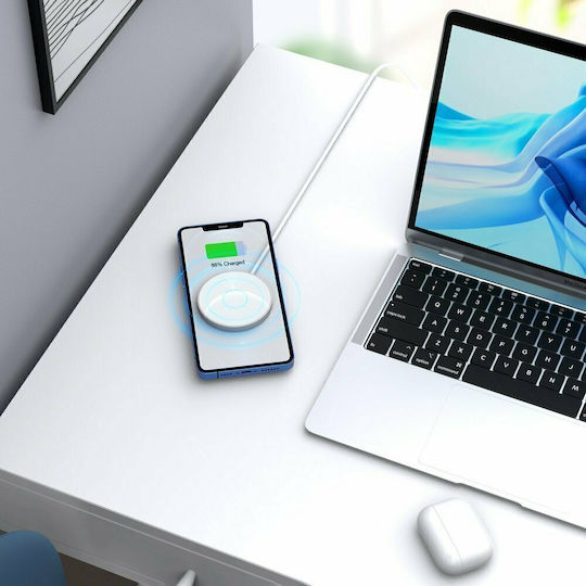 Choetech Φορτιστής Magsafe 15W Λευκός (T517-F)
