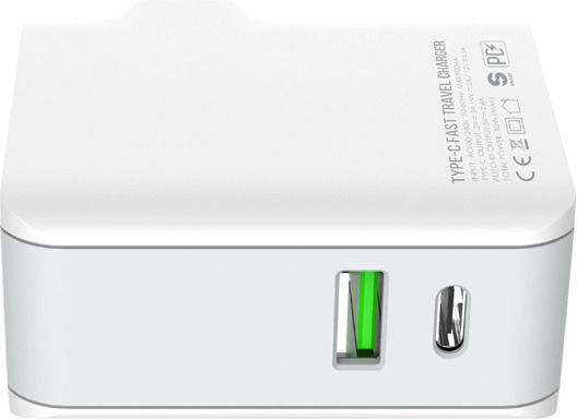 Ldnio Φορτιστής με Θύρα USB-A και Θύρα USB-C και Καλώδιο USB-C - USB-C Power Delivery Λευκός (A4403C)