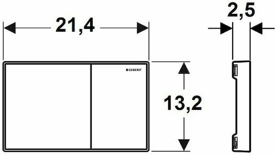 Geberit Sigma 60 Spülplatten für Toiletten Doppelspülung