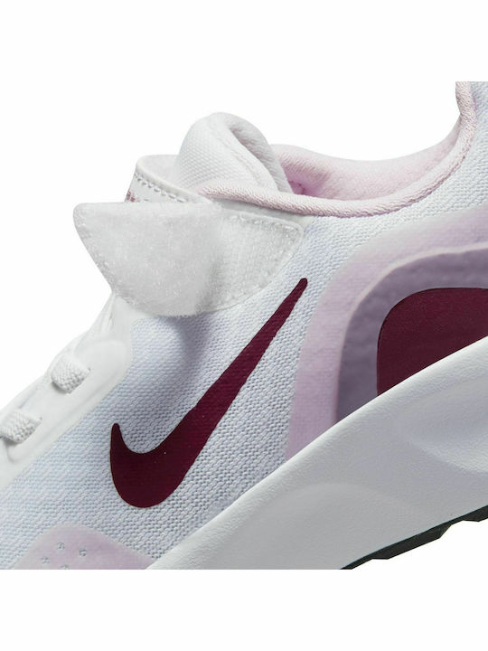 Wearallday Kids Sports Shoes Running with Hoop & Loop Closure White