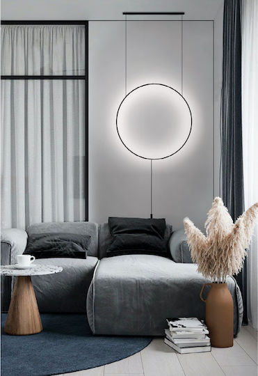 Viokef Shadow Modern Lamp Wall Socket with Integrated LED and Warm White Light Black 62x13x13cm
