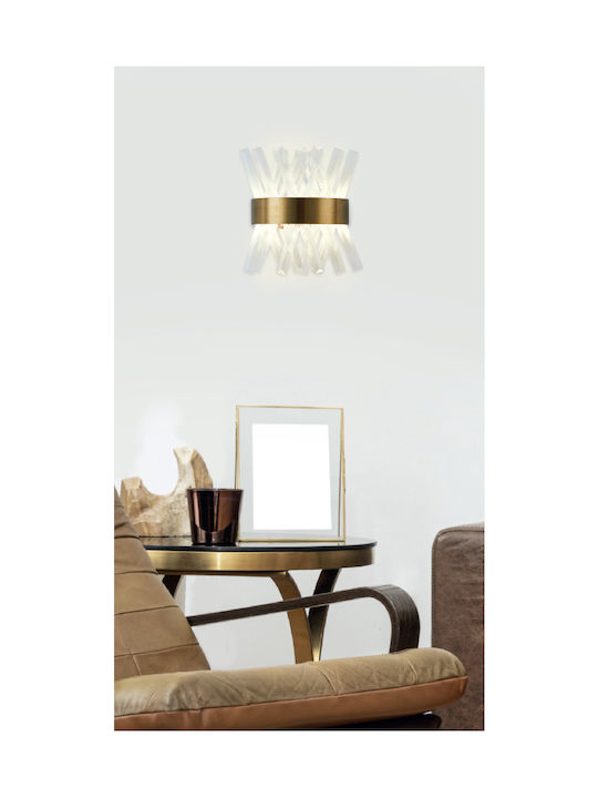 Home Lighting Xenic Modern Leuchte Wand mit Integrierter LED und Einstellbares Weißes Licht Gold 23x23x12cm