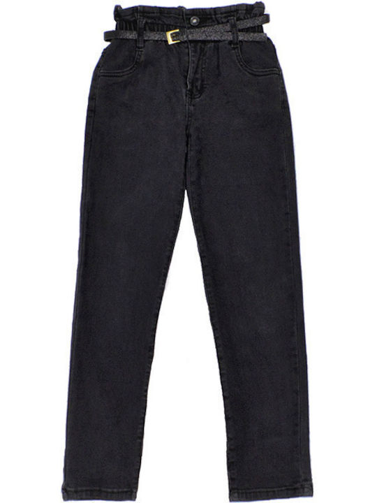 Εβίτα Pantaloni copii din denim Negru