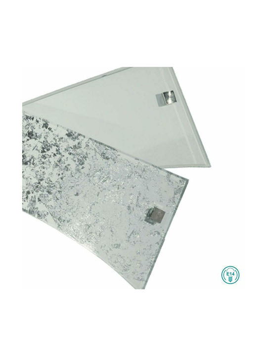 Ondaluce Modern Lamp Wall with Socket E14 Silver 35x25cm