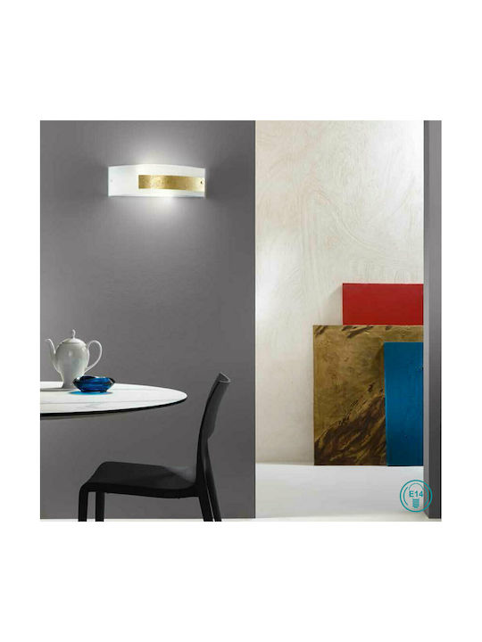 Ondaluce Brunei Modern Lamp Wall with Socket E14 Silver 35x16cm