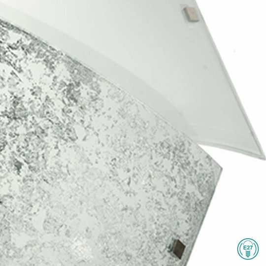 Ondaluce Flake Modern Leuchte Wand mit Fassung E27 Silber 48x35cm