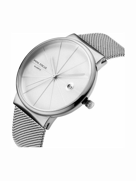 Mini Focus Damen Uhr mit Silber Metallarmband