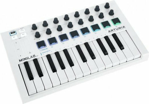 Arturia Midi Keyboard MiniLab MK II με 25 Πλήκτρα σε Λευκό Χρώμα