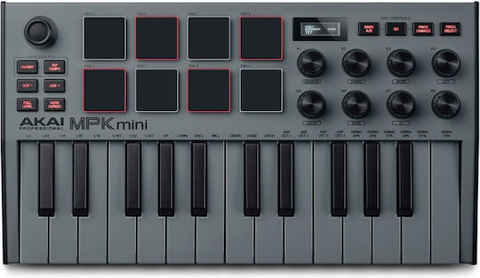 Akai Tastatura Midi MPK Mini MK3 cu 25 taste Gri | Skroutz Romania