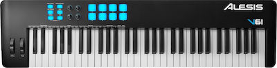 Alesis Midi Keyboard V-61-MKII με 61 Πλήκτρα σε Μαύρο Χρώμα