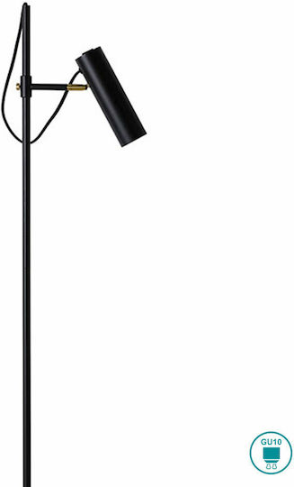 Viokef Zina Lampa de podea Î154xL25cm. cu Soclu pentru Bec GU10 Negru