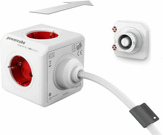 Allocacoc 1306RD/DEEXPC 25.187 PowerCube 5 Θέσεων με Καλώδιο 1.5m