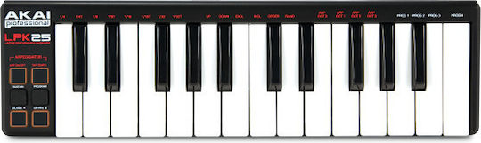 Akai Proffesional Midi Keyboard LPK25 Wireless with 25 Keyboard Black