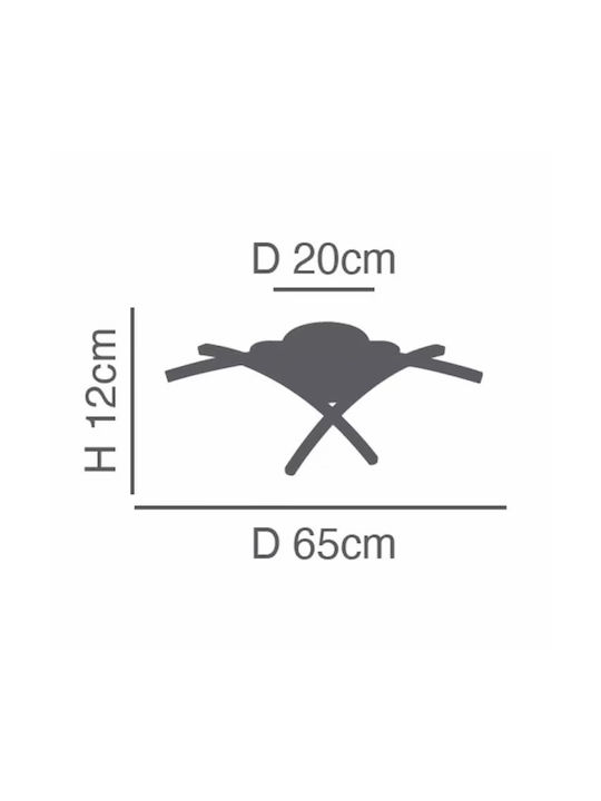 Home Lighting Xena Πλαφονιέρα Οροφής 61εκ. Χρυσή με Ενσωματωμένο LED