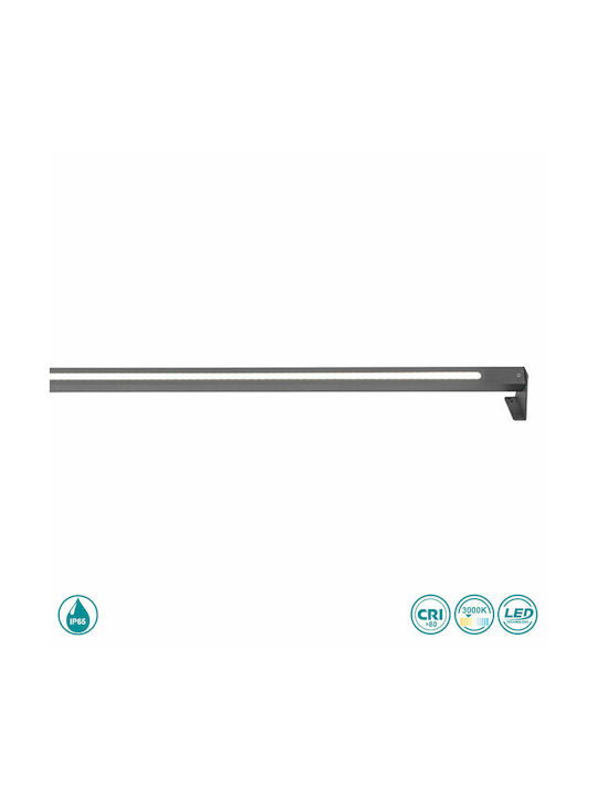 Viokef Levi Εξωτερικό Φωτιστικό LED Wall Washer 15W με Θερμό Λευκό Φως IP65 Γκρι