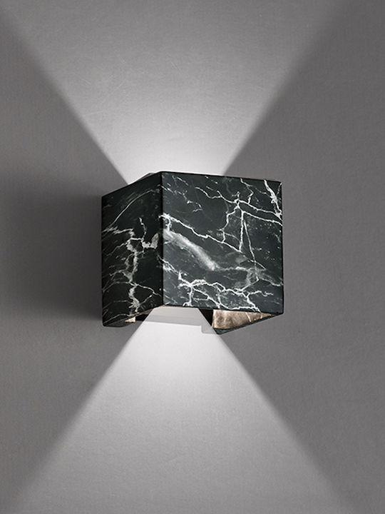 Viokef Davos Wandmontierte Außen-Deckenleuchte LED IP65 12W mit Warmweiß Licht Doppelstrahl 14x14x14εκ.