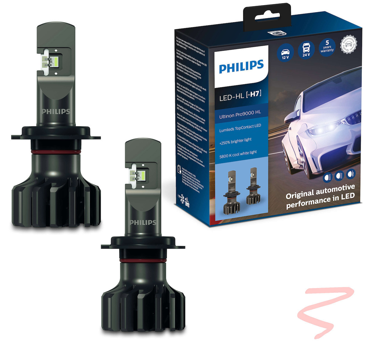 Philips X-tremeUltinon Gen2 H7 LED Bulbs 5800K +250% PX26d 11972XUWX2