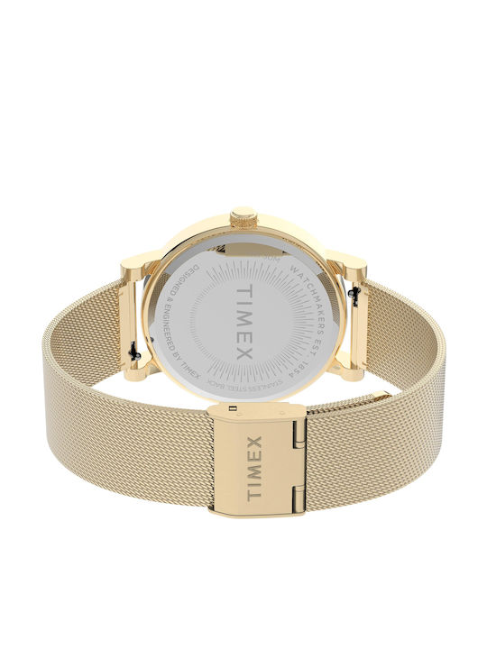 Timex Originals Γυναικείο Ρολόι 38mm Μπαταρίας Χρυσό