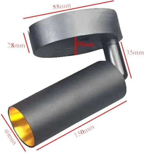 Atman Einzel LED Warmes Weiß Spot in Schwarz Farbe