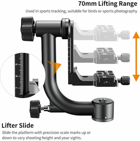 K&F Concept Tripod Bird-Shooting Head Accessory