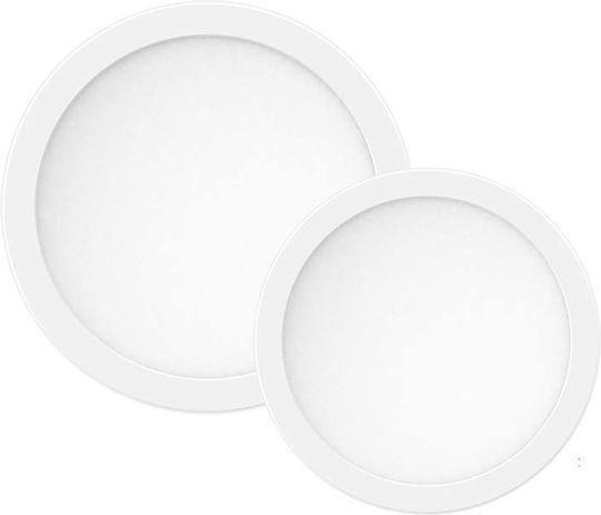 Spot Light Στρογγυλό Χωνευτό LED Panel 24W με Θερμό Λευκό Φως 3000K 24εκ.
