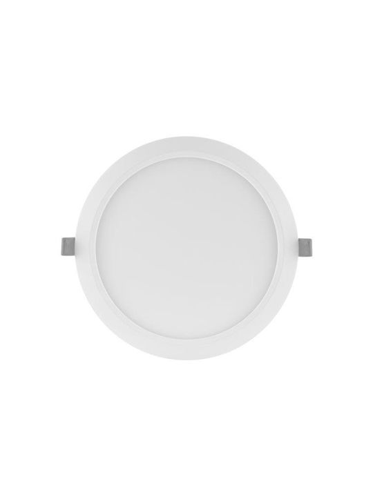 Ledvance Round Recessed LED Panel 22W with Warm White Light 3000K 22.5cm