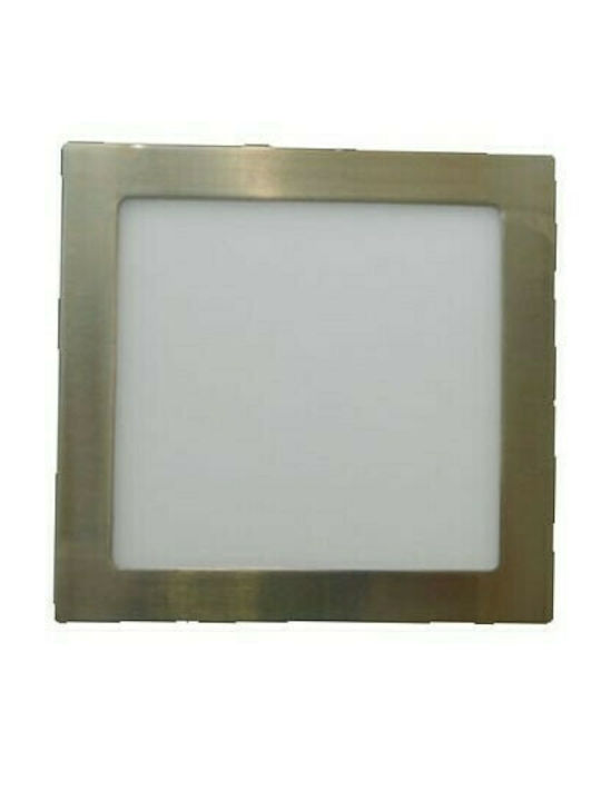 Atman Square Recessed LED Panel 20W with Cool White Light 6000K 22x22cm