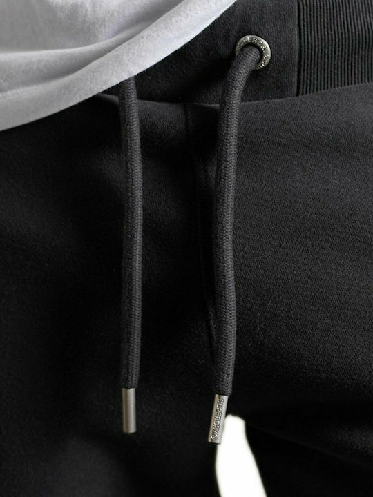 Vintage Logo Sweatpants with Elastic Black