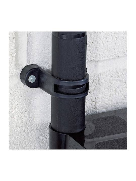 Plastic Outdoor Shelving Unit with 4 Shelves Black 61x30.5x130cm