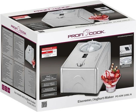 Profi Cook PC-ICM 1091 N Παγωτομηχανή 1.5lt Ασημί