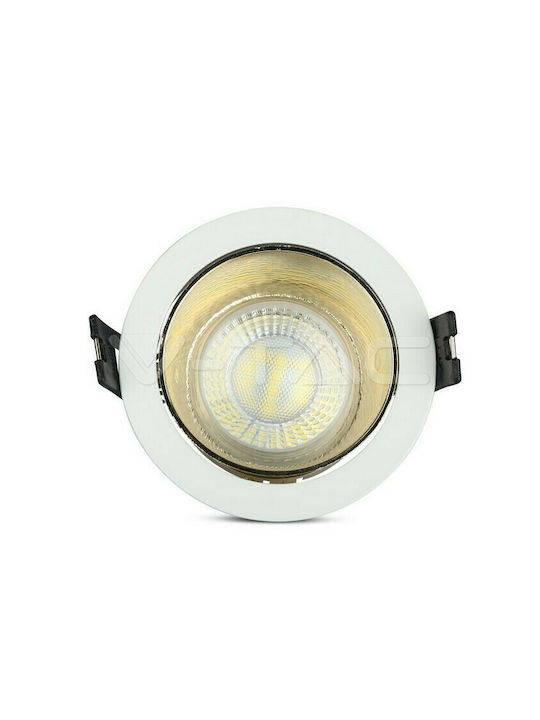 V-TAC Rotund Metalic Spot Încorporat cu LED Integrat și Lumină Alb Natural Auriu 7.9x7.9cm. 1buc