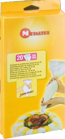 Metaltex Disposable Silicone Pastry Bag 20 Pieces