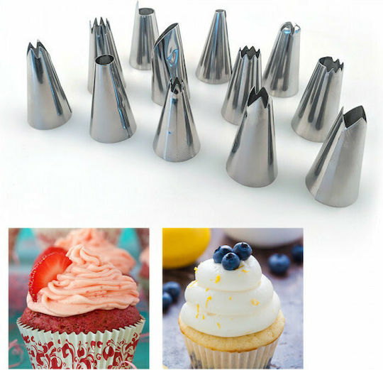 Set Pastry Bags Silicone 14 Pieces 54237