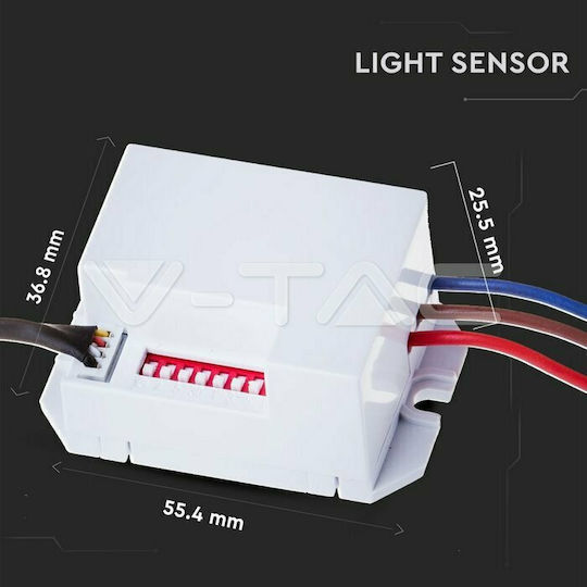 V-TAC VT-8022 Wired Infrared Motion Sensor 120° Detection Angle 6m Scope