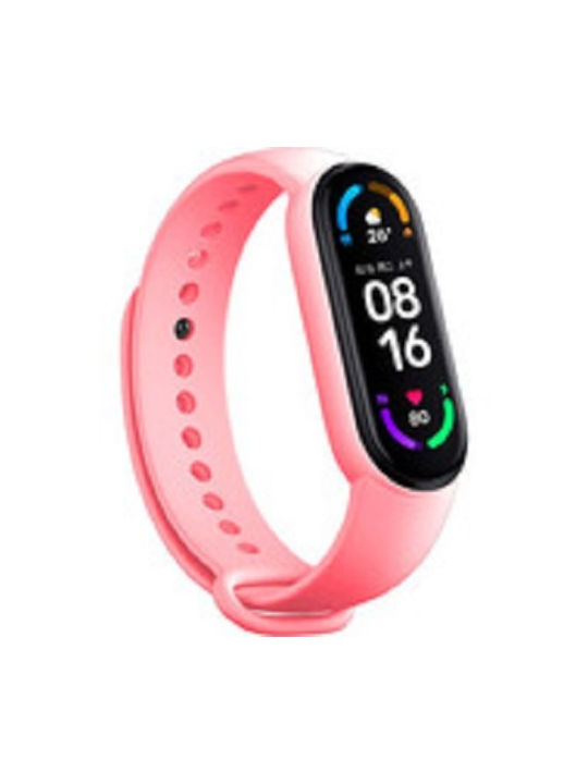 Λουράκι Σιλικόνης με Pin Ροζ (Mi Smart Band 5/Mi Smart Band 6)