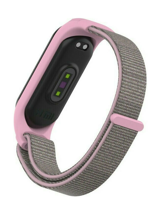 Woven Texture Λουράκι Υφασμάτινο Ροζ (Mi Band 3/Mi Smart Band 4)