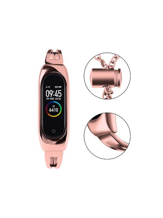 Hurtel Bracelet Armband Rostfreier Stahl Rosa (Mi Smart Band 5/Mi Smart Band 6)