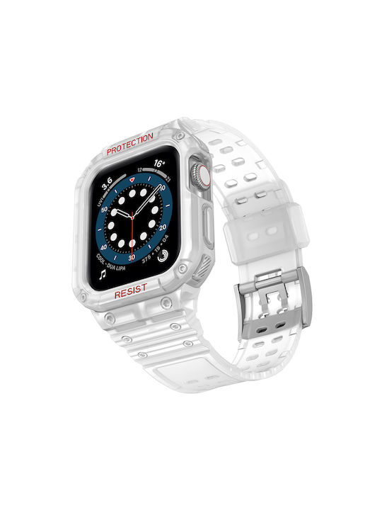 Hurtel Armored Θήκη & Λουράκι Λευκό (Apple Watch 44/45/46mm/Ultra 49mm) Hurtel Armored Θήκη & Λουράκι Λευκό (Apple Watch 44/45/46mm/Ultra 49mm)