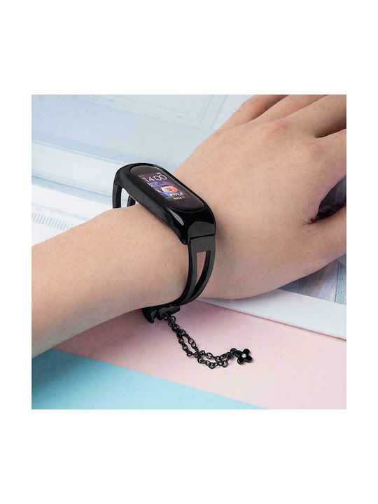 Hurtel Bracelet Armband Rostfreier Stahl Schwarz (Mi Smart Band 5/Mi Smart Band 6)